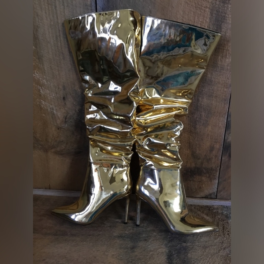Gold OTK Boots